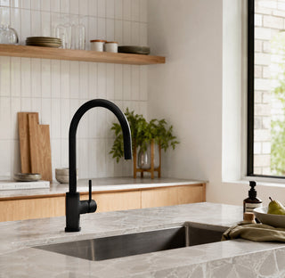Reno Pull-Out Kitchen Mixer - Matt Black